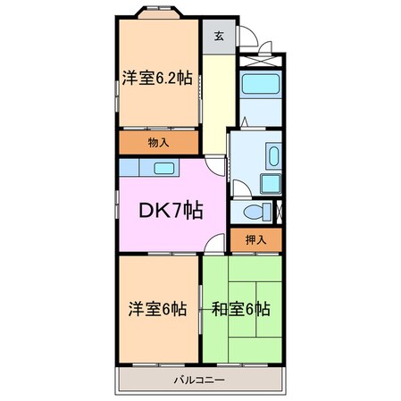 エスポワール梅森台の物件間取画像